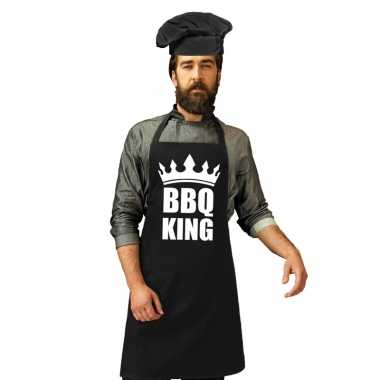Barbecue king barbecuekookschort zwart heren zwarte koksmuts