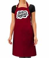 Bon appetit barbecuekookschort rood dames