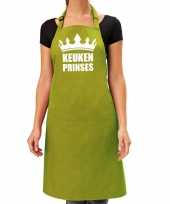 Kook prinses barbeque kookschort lime groen dames