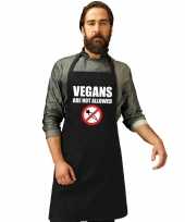 Vegans are not allowed barbecuekookschort zwart heren